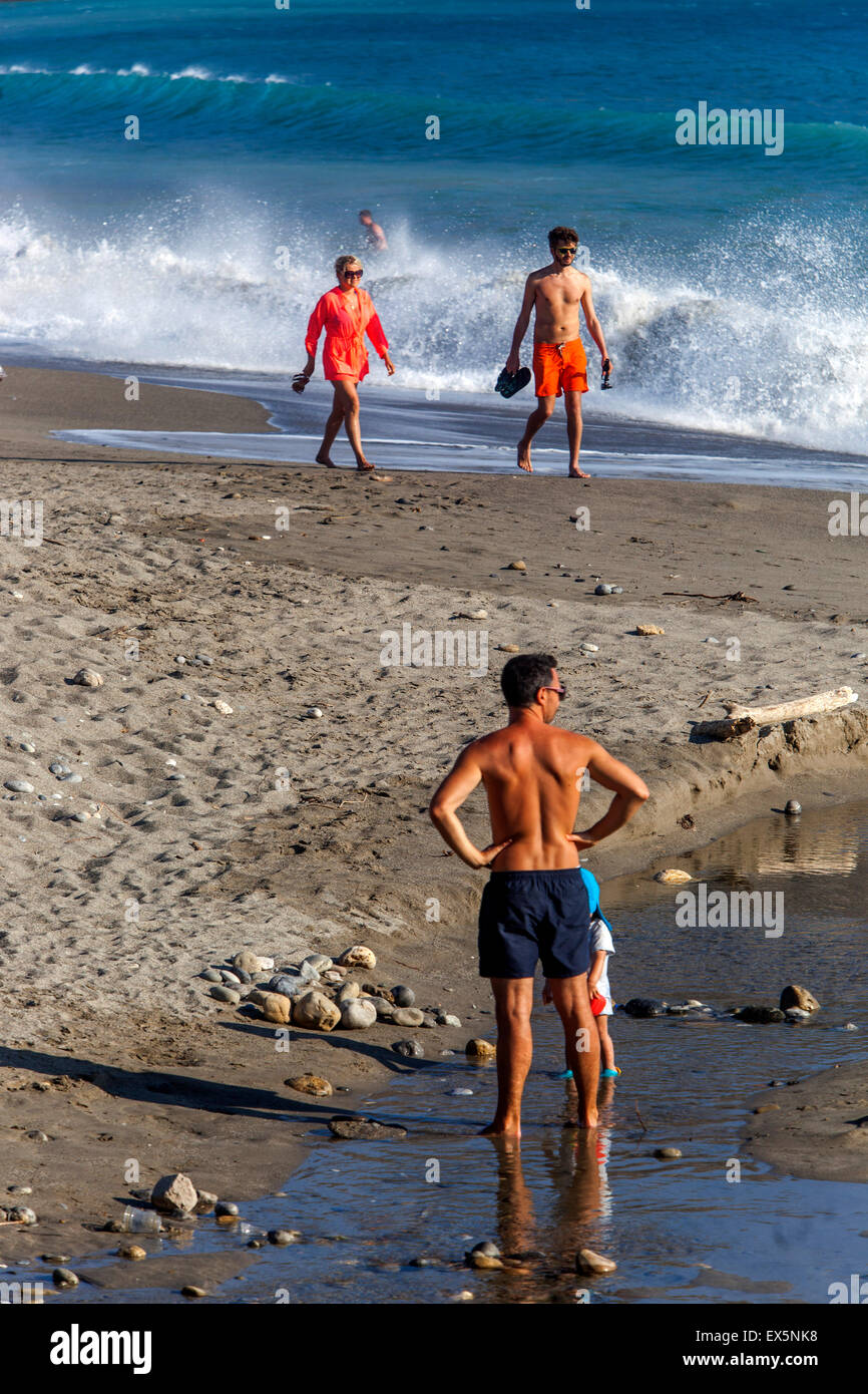 Spiaggia, Plakias, Creta, isola greca, grecia Foto Stock