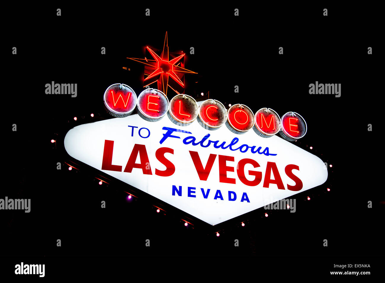Las Vegas famoso segno Foto Stock