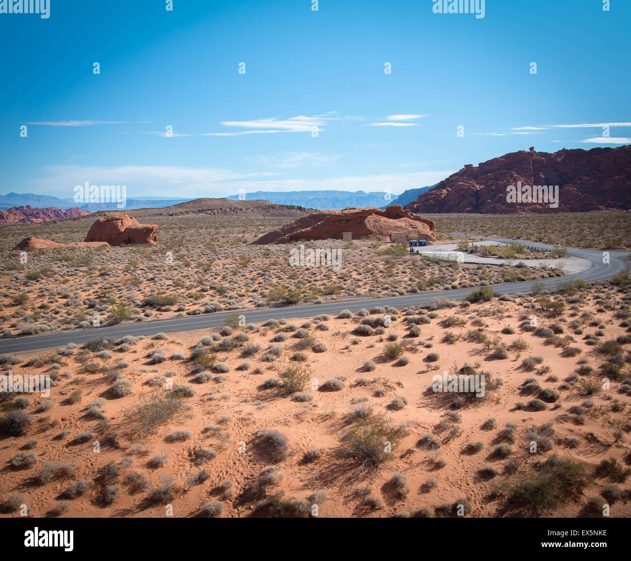 Deserto, la Valle del Fuoco stato parco vicino a Las Vegas, Nevada Foto Stock
