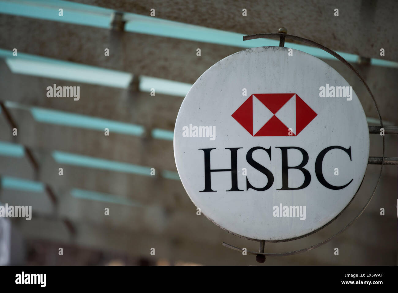 La banca HSBC segno del logo. Foto Stock