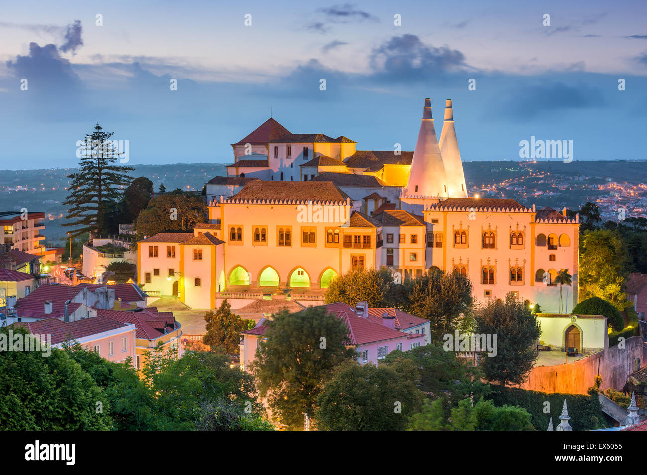 Sintra, Portogallo a Sintra National Palace. Foto Stock