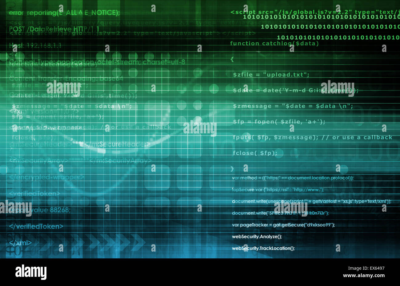 La tecnologia di analisi e di dati virtuale di arte di gestione Foto Stock