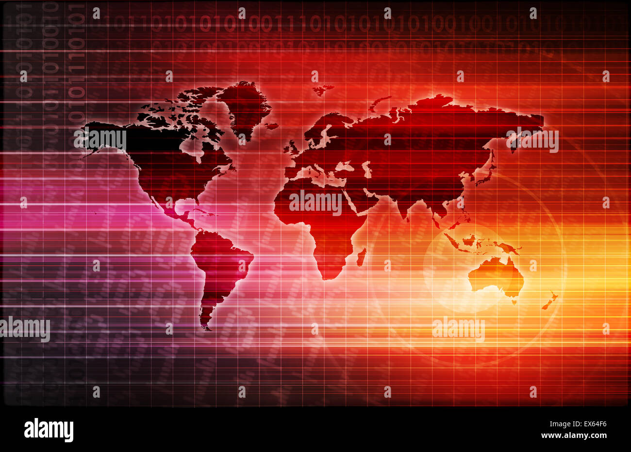 La scienza globale e abstract medici tecnica di sfondo Foto Stock