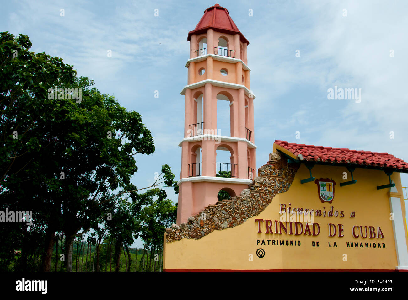 Trinidad città segno - Cuba Foto Stock