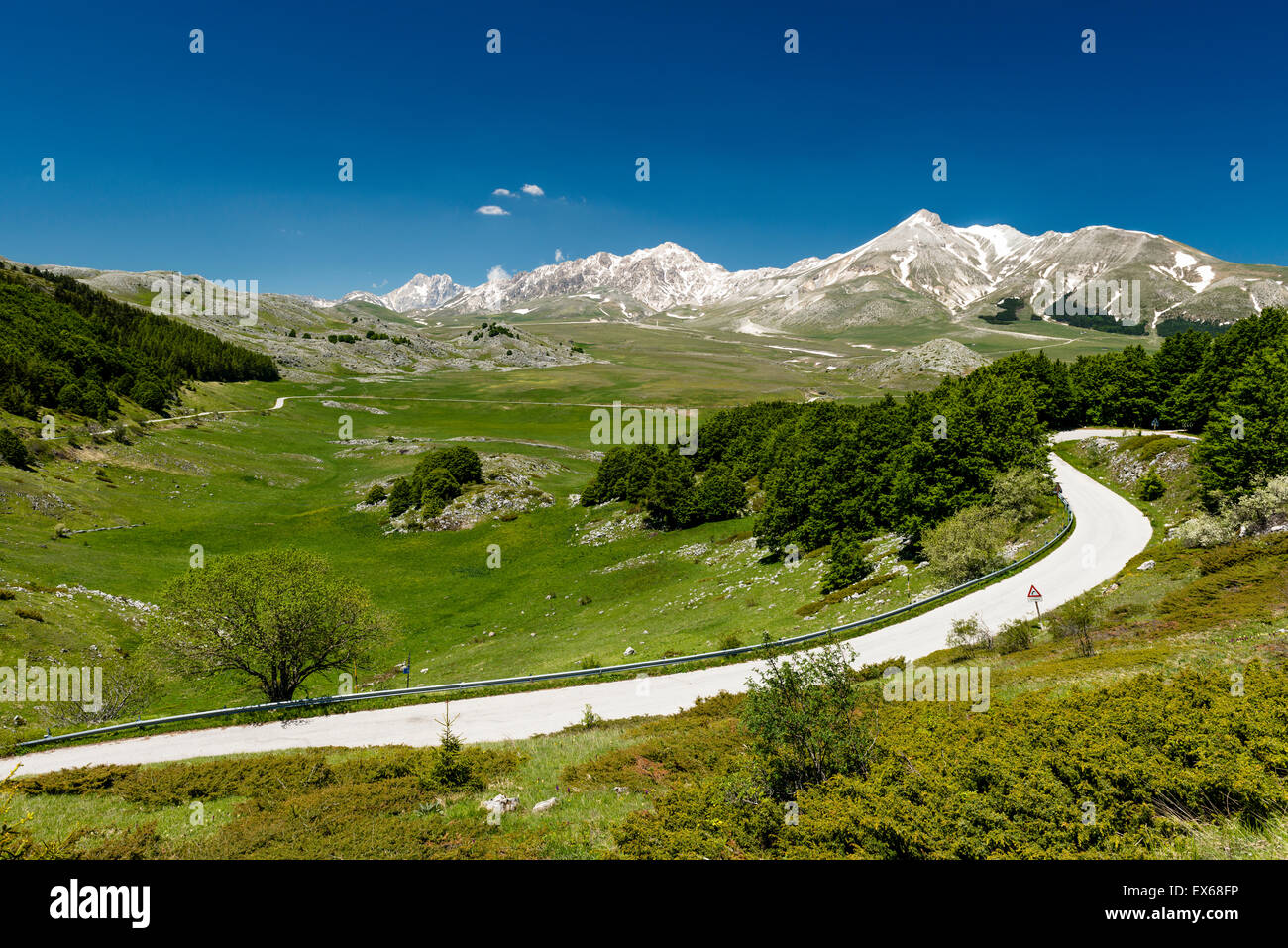 Campo Imperatore, il Parco Nazionale del Gran Sasso e Monti della Laga, Abruzzo, Italia Foto Stock