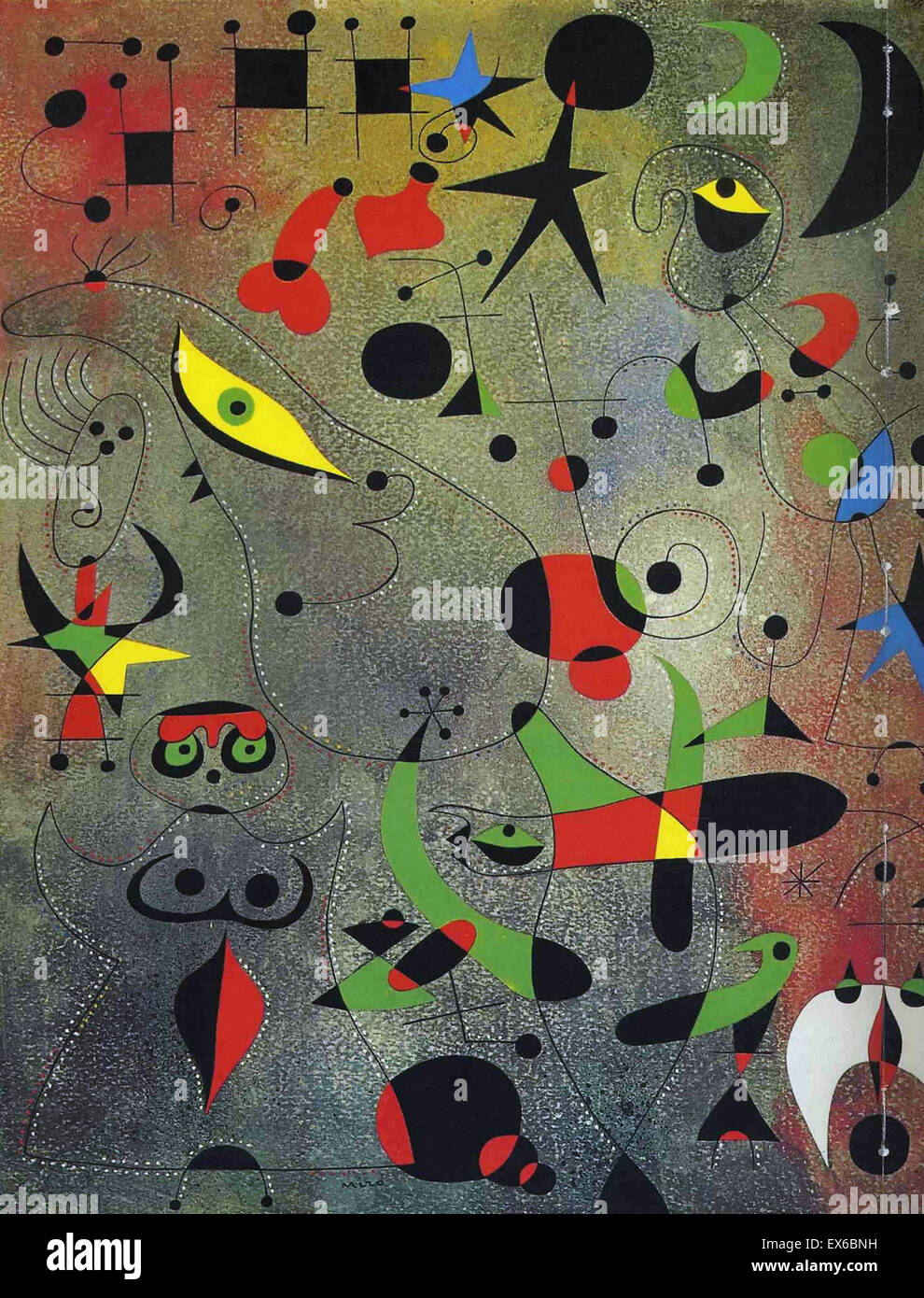 Joan Miro costellazione risveglio all'alba Foto Stock