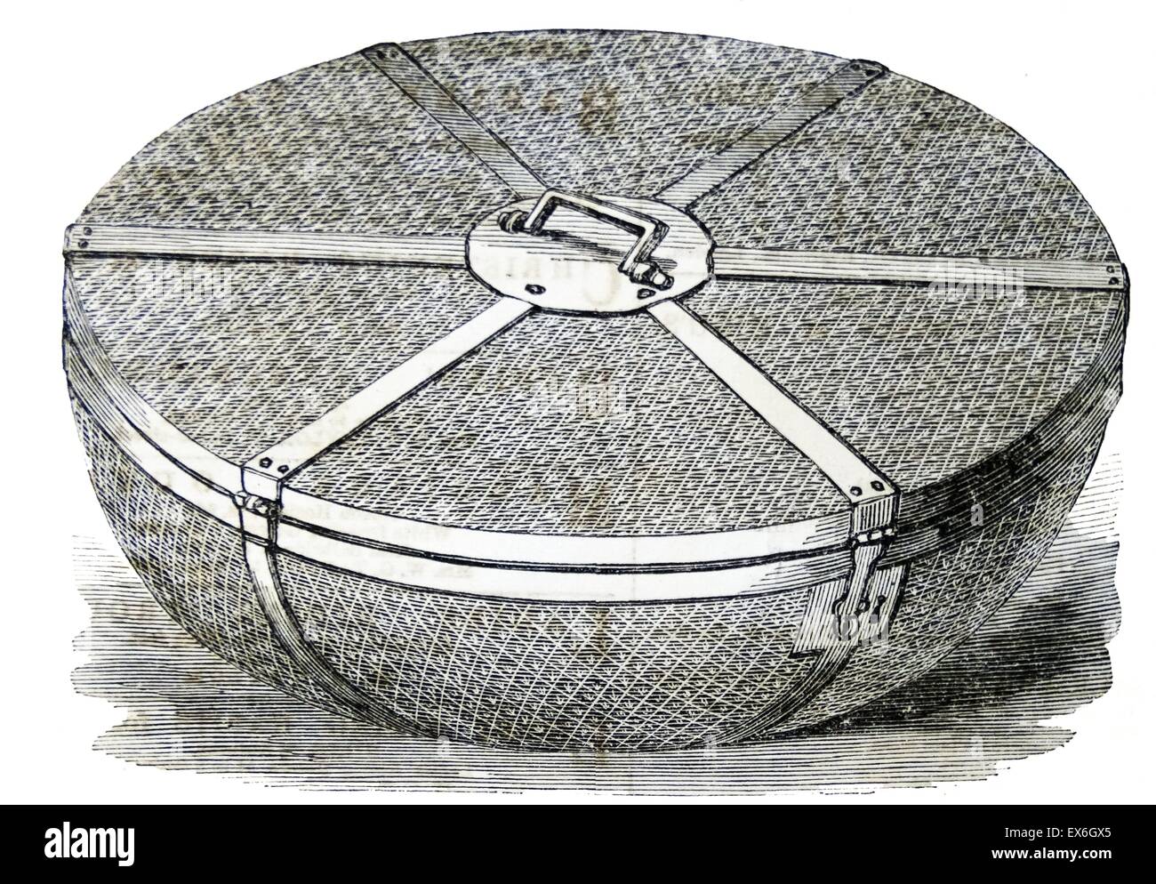 Incisione di un antico "forzare" trovata nella Westminster Abbey. Datata 1860 Foto Stock