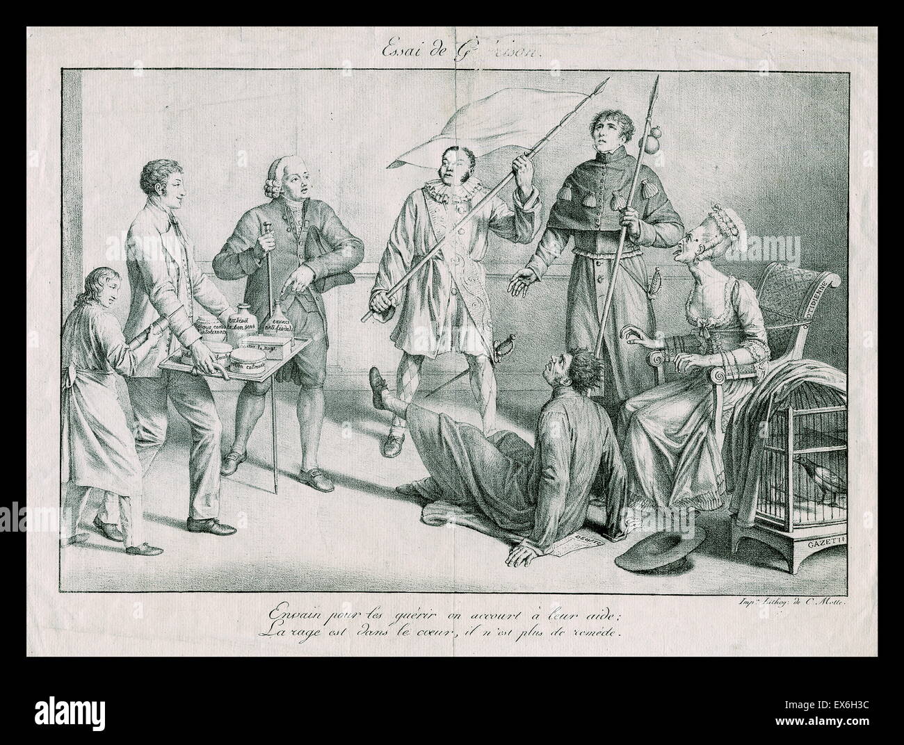 Interno di una farmacia del XVII secolo Foto Stock