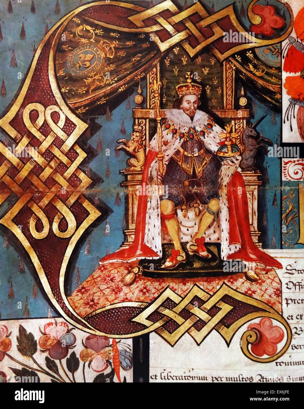 Charles I, dal brevetto di nobiltà da cui il visconte Wallingford fu creato conte di Banbury, 1627. Dall'Isola di razza, un ventesimo secolo libro che ripercorre la storia delle isole britanniche dal pre-romana all'era Vittoriana. Scritto da Si Foto Stock