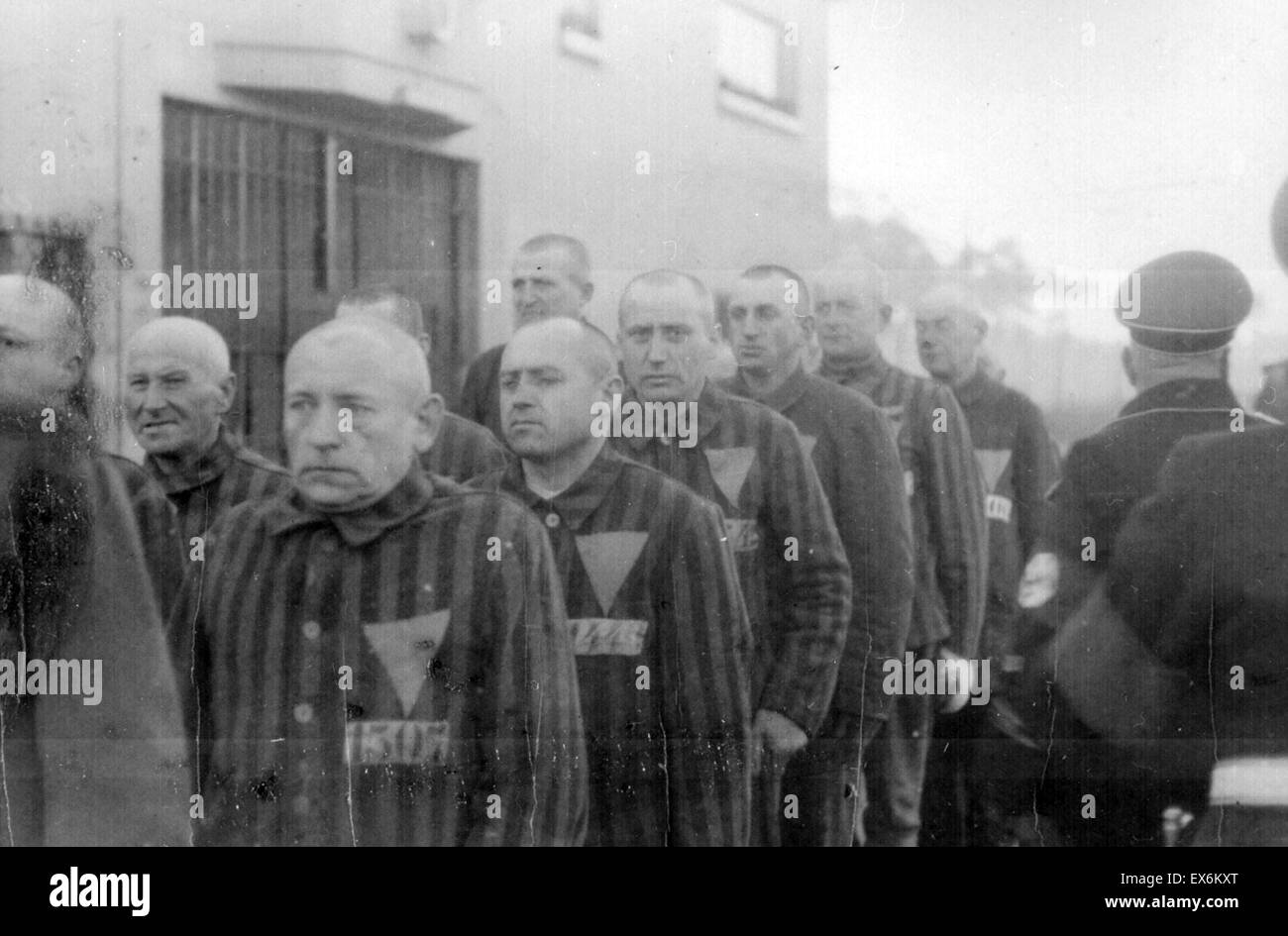 I prigionieri nel campo di concentramento di Sachsenhausen, Germania, 19 Dic 1938 Foto Stock