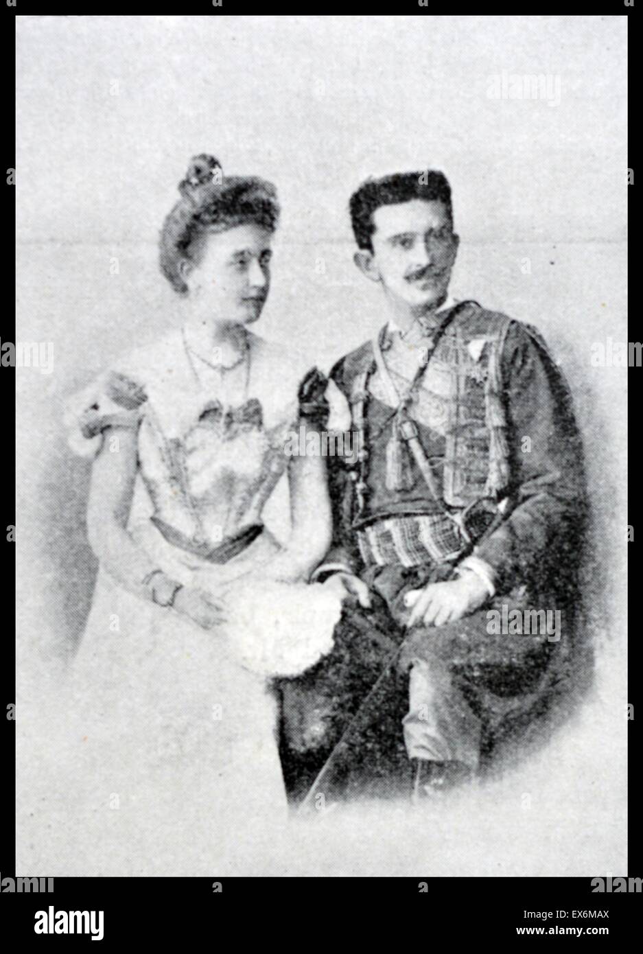 Ritratto di Nicola I del Montenegro (1841-1921) principe e poi re del Montenegro e Serbia. Datata 1910 Foto Stock