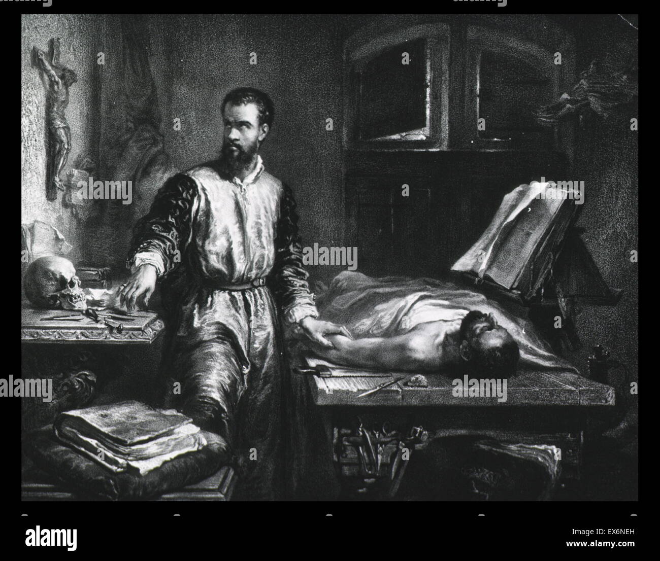 Andreas Vesalius da Edouard Hamman (1819-1888) Foto Stock