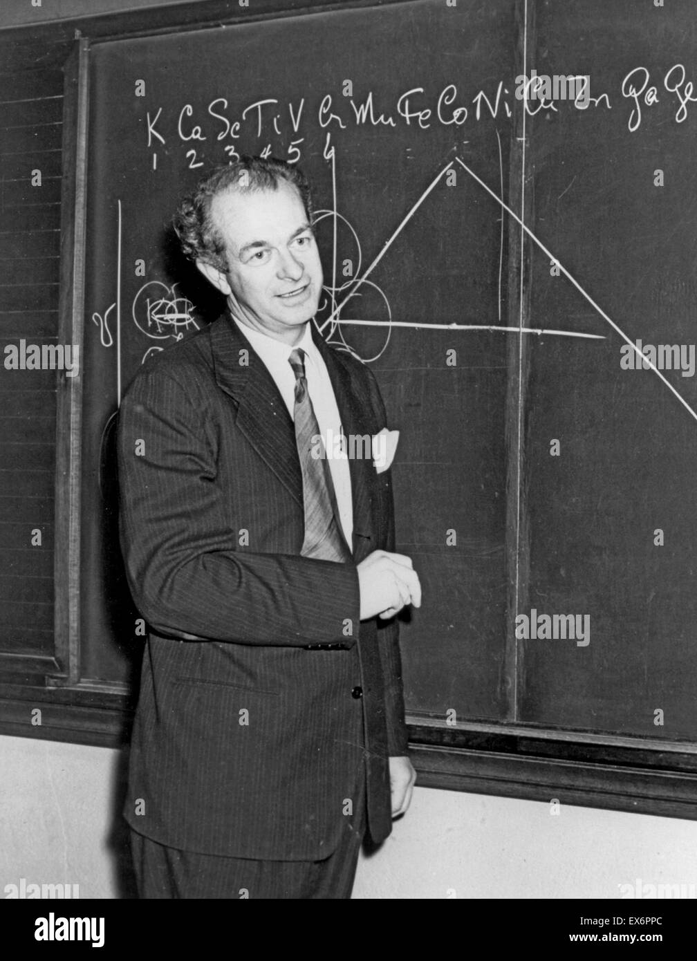 Linus Pauling (1901-1994) American farmacia. ha vinto il 1954 e il 1962 il Premio Nobel per la Chimica 1948 Foto Stock