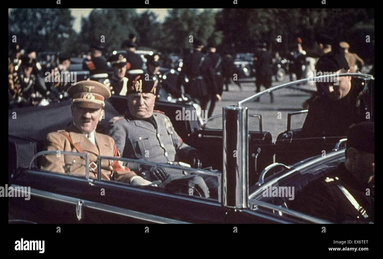 Adolf Hitler e Benito Mussolini 1936 Foto Stock