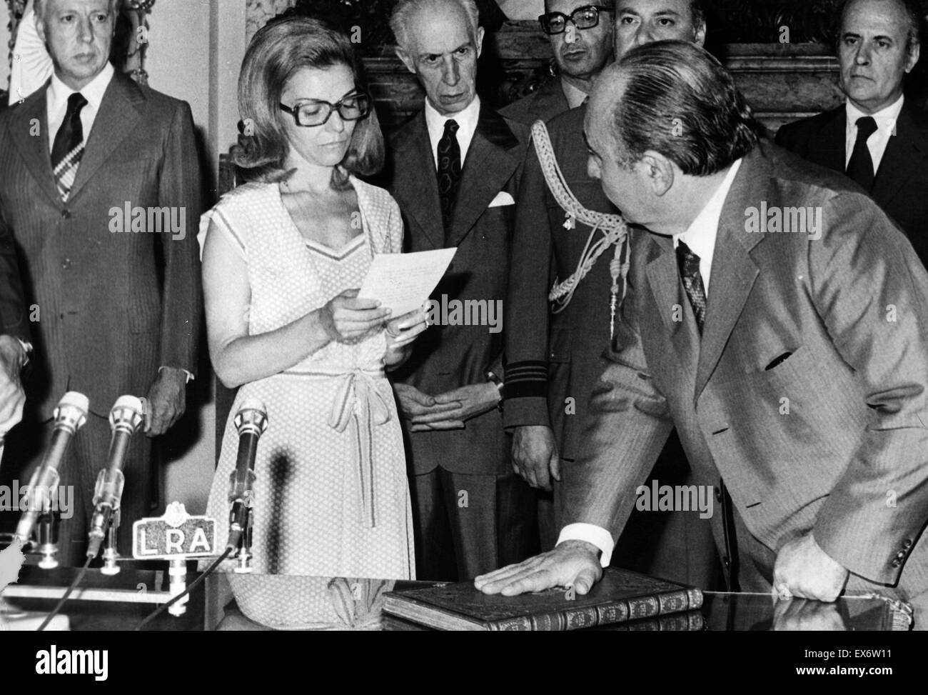 Isabel Peron Presidente dell'Argentina 1974-1976 Foto Stock