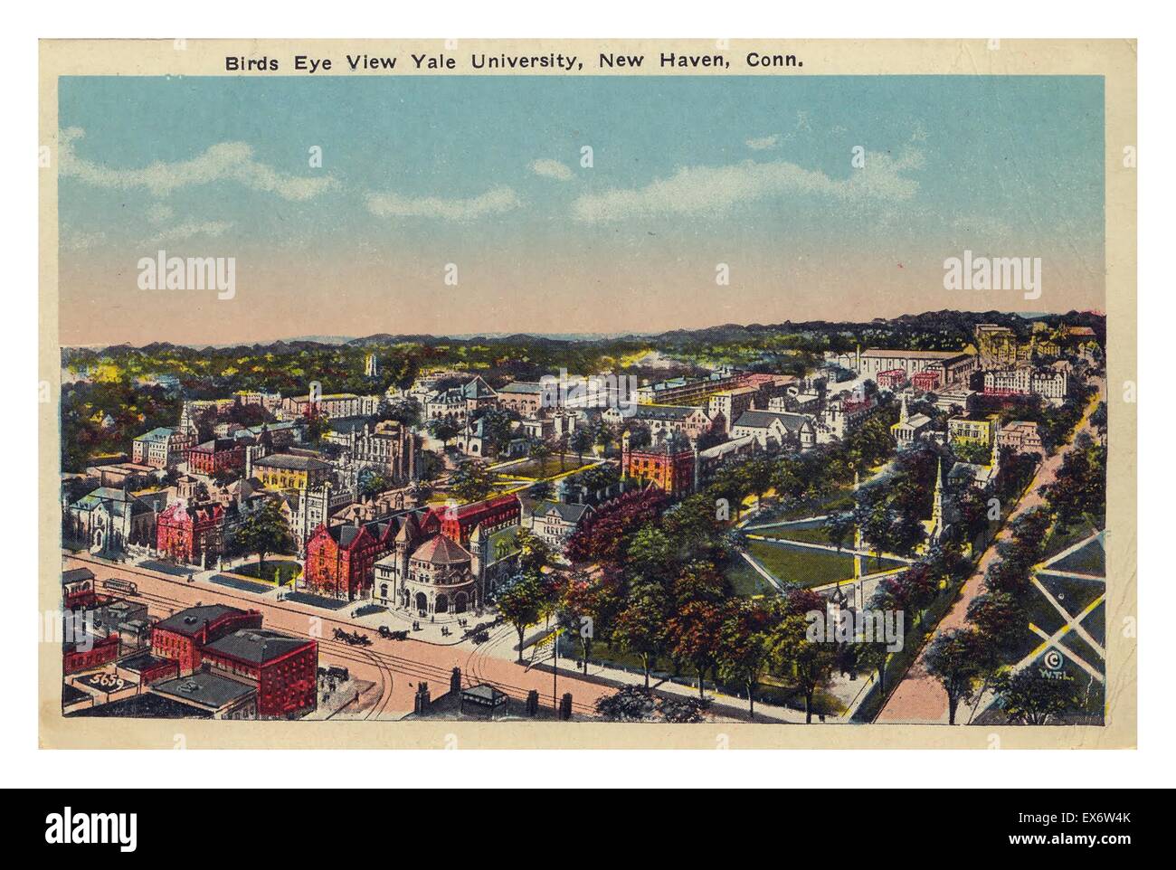 La Yale University di New Haven, Connecticut, Stati Uniti d'America è un privato Ivy League ricerca università fondata nel 1701 da un gruppo di Congressionalist ministri e noleggiate dalla colonia. Foto Stock