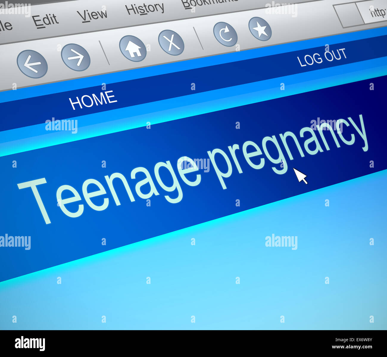Le gravidanze delle adolescenti concetto. Foto Stock