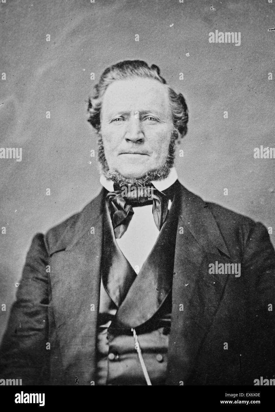 Stampa fotografica di Brigham Young (1801 - 1877) Il leader americano in quest'ultimo giorno San movimento (mormoni) e un decantatore dell'Ovest degli Stati Uniti. Datata 1870 Foto Stock