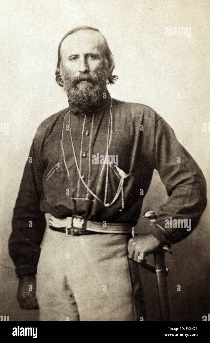 Giuseppe Garibaldi, prese a Napoli, Italia. ca, 1861. Foto Stock