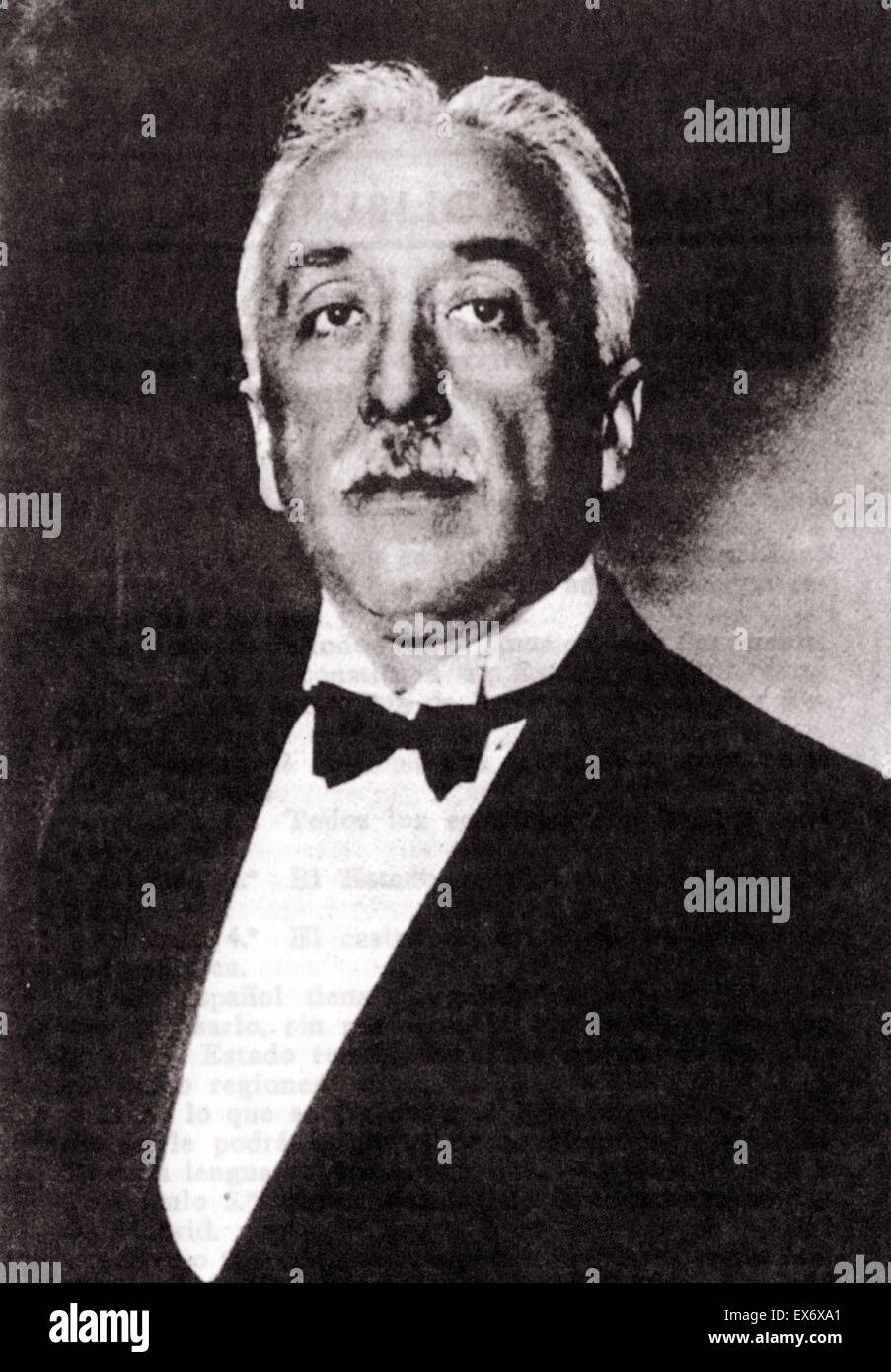 Niceto Alcalá-Zamora y Torres (1877 - 1949), politico spagnolo e il primo Primo ministro della Seconda Repubblica spagnola. Successivamente Presidente 1931-1936 Foto Stock