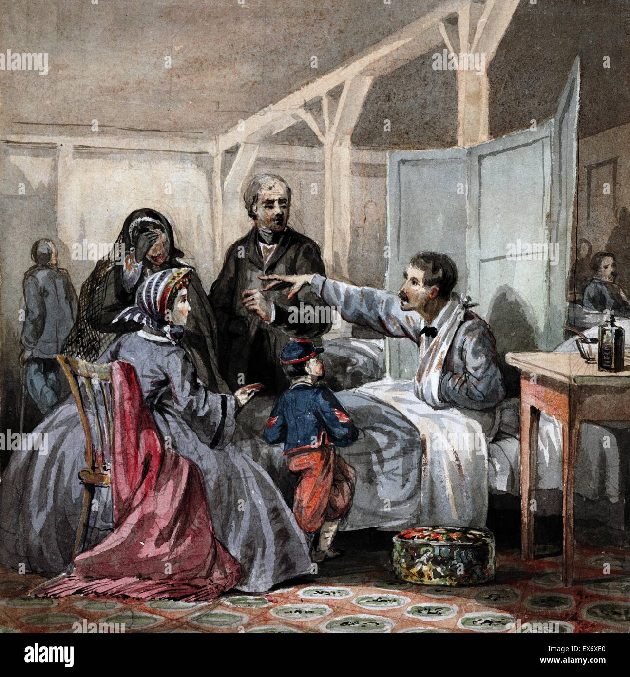 La storia di Gettysburg musica composta per pianoforte, rispettosamente dedicato a H.T. Helmbold, produttore di Helmbold estratto del buchu. Artista James Fuller Queen (1820 o 1821-1886). Pubblicato 1864. Disegno per il foglio di copertina di musica, pubblicato come un messaggio f Foto Stock