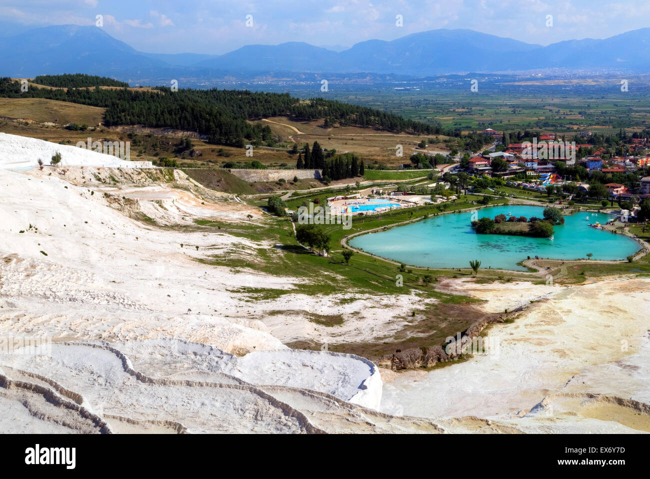 Pamukkale, Denizli, Anatolia, Turchia Foto Stock