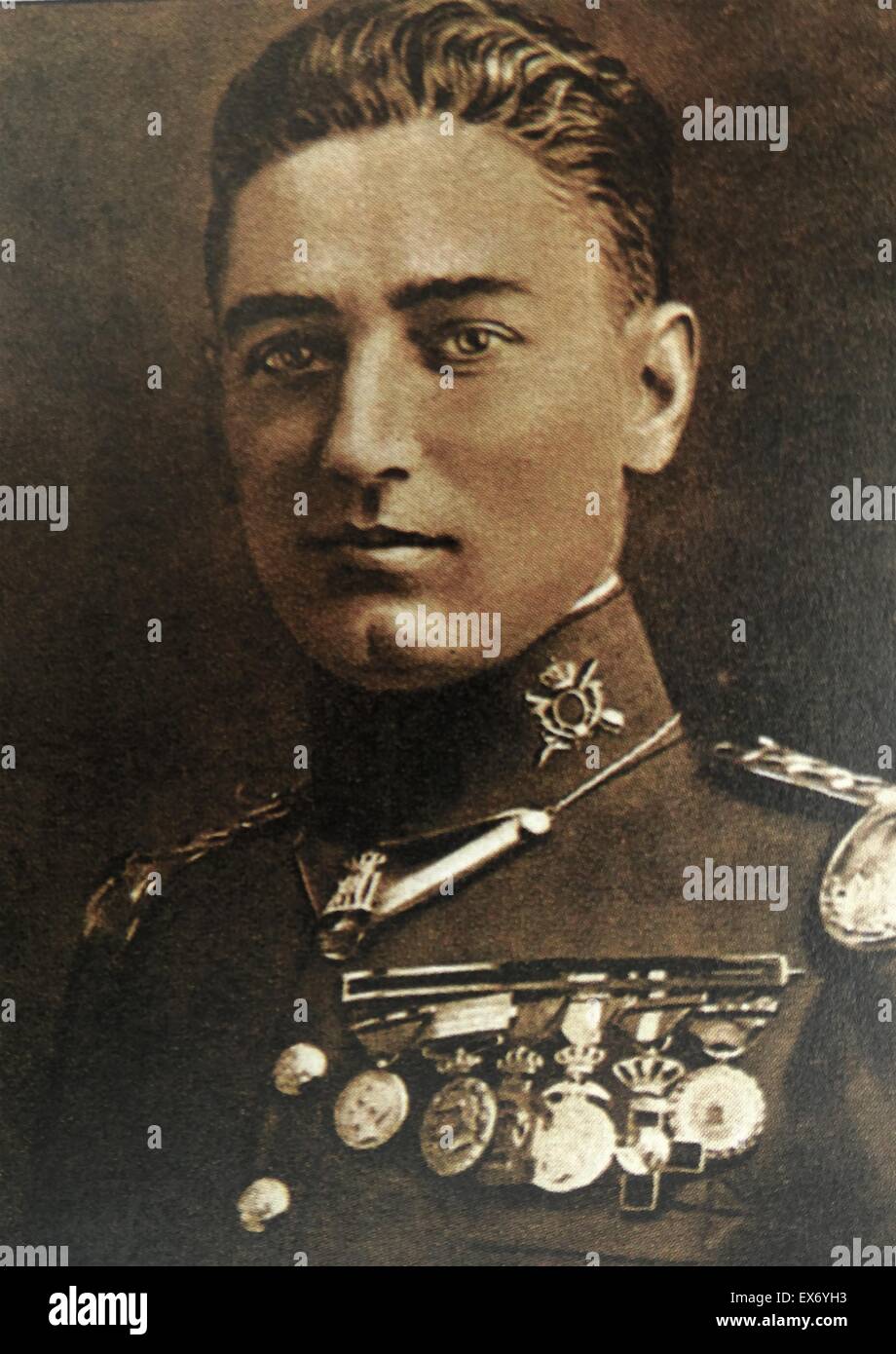 Miguel Ángel García Hernández (1900 - 1930). Soldato spagnolo che ha portato il tentativo di ribellione Insurrezione repubblicana noto come Sublevación de Jaca, lungo con Fermín Galán Rodríguez nel dicembre 1930 Foto Stock