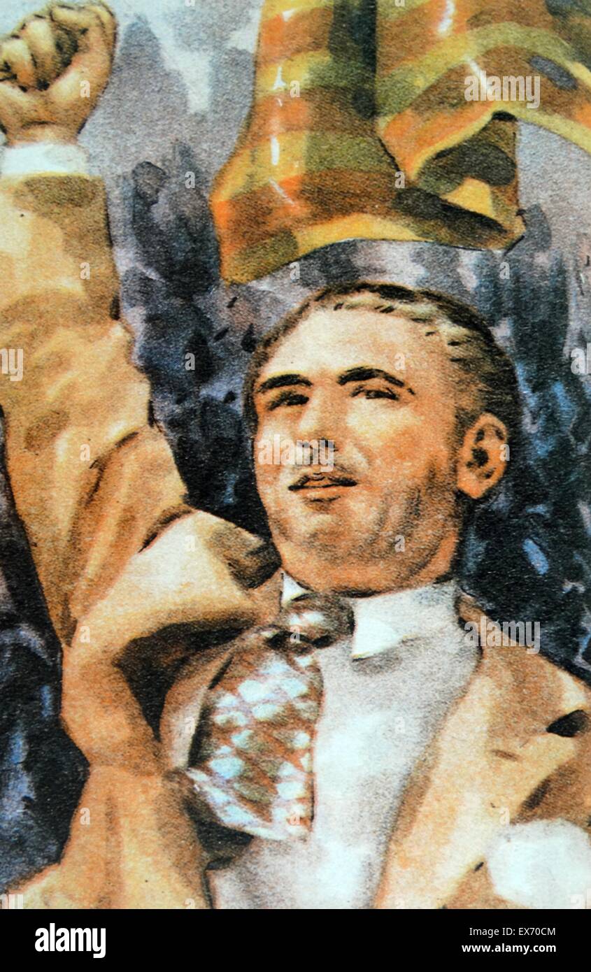 Lluís Companys i Jover (21 giugno 1882 - 15 ottobre 1940) è stato il Presidente della Catalogna (Spagna), dal 1934 e durante la Guerra Civile Spagnola. Foto Stock