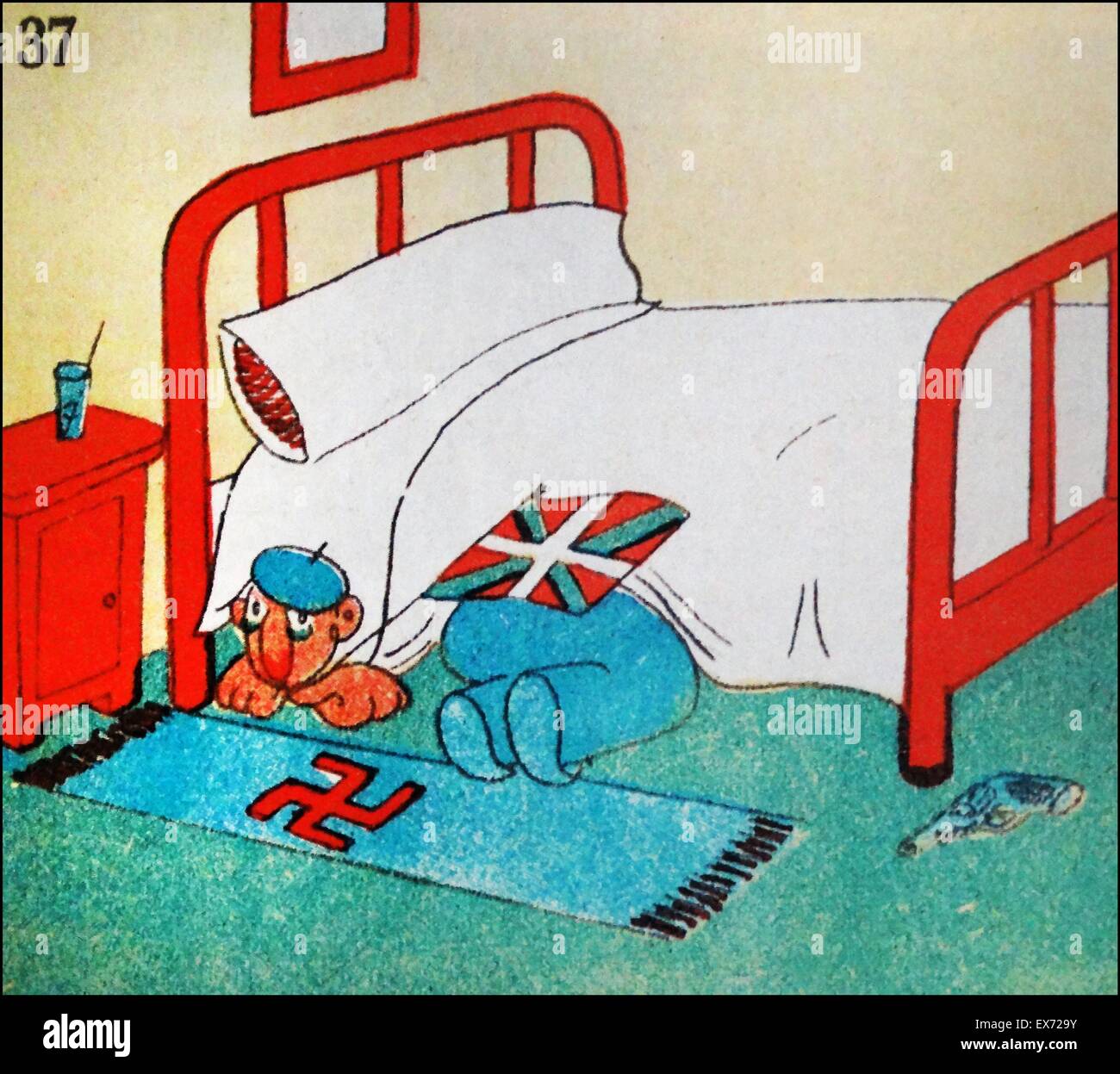 Il satirico basco, anti-fascista di cartoon 1936 facendo riferimento alla rivoluzione spagnola del 1934 Foto Stock