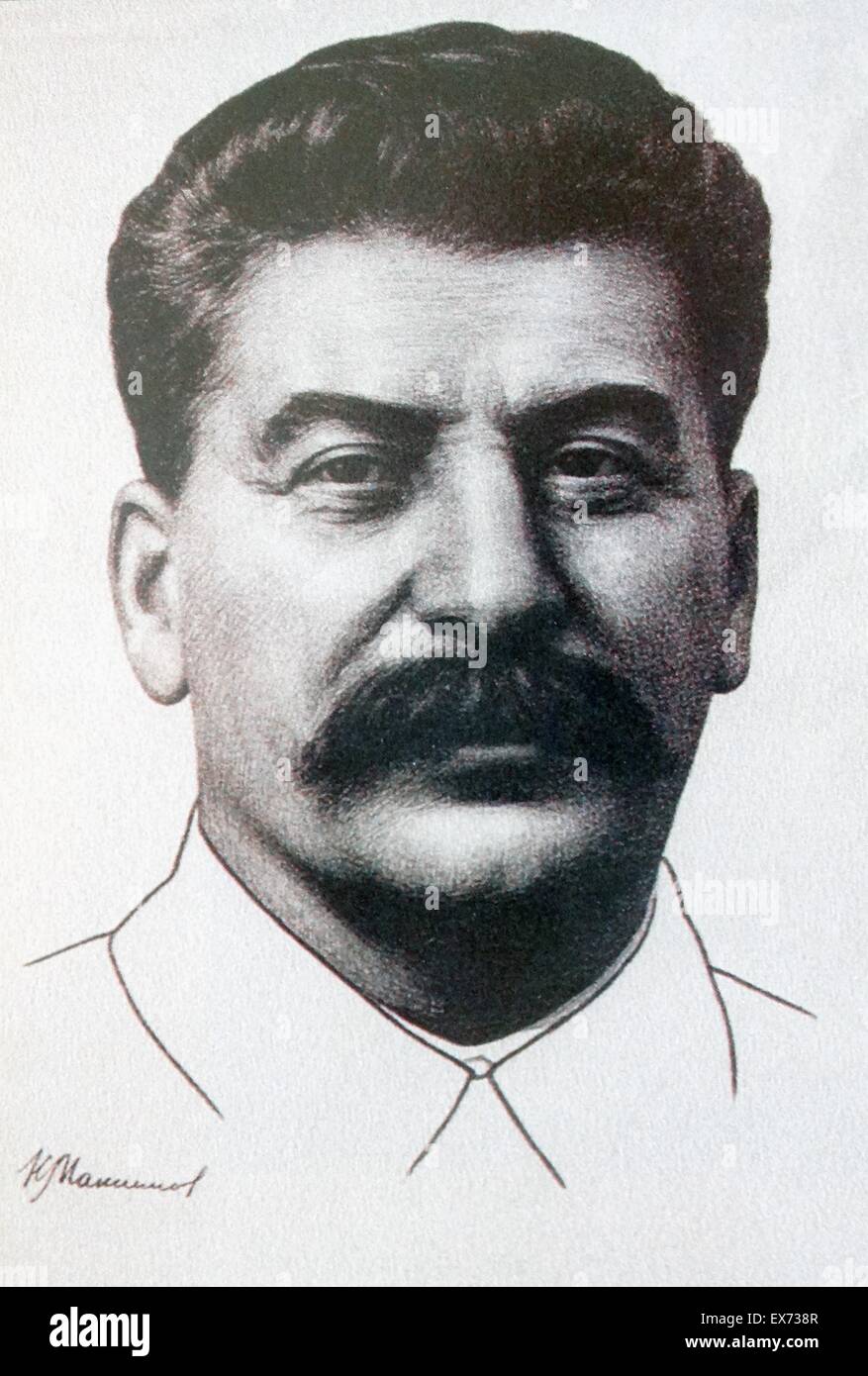 Joseph Stalin (1878 - 1953) leader della Unione Sovietica dal mid-1920s fino alla sua morte nel 1953. Foto Stock