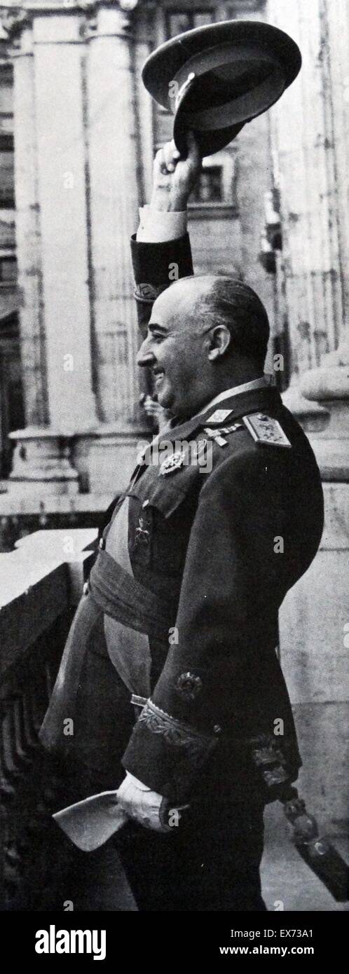 Il generale Francisco Franco (1892-1975) durante la Guerra Civile Spagnola Foto Stock
