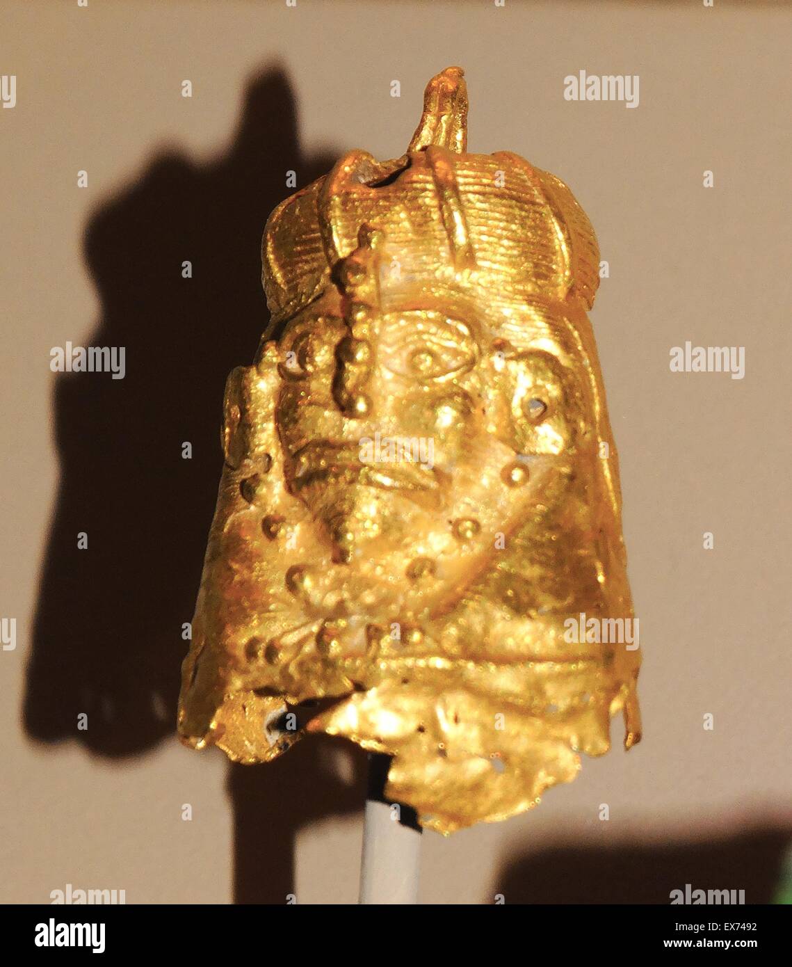 Maya statuetta d'oro ritratto di un nobile ANNUNCIO 400-800 Foto Stock