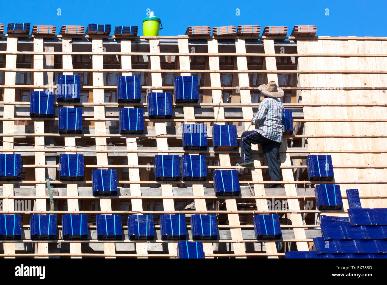 Costruzione di tetti CPAC ingegneria edilizia durevole dell'industria. Foto Stock