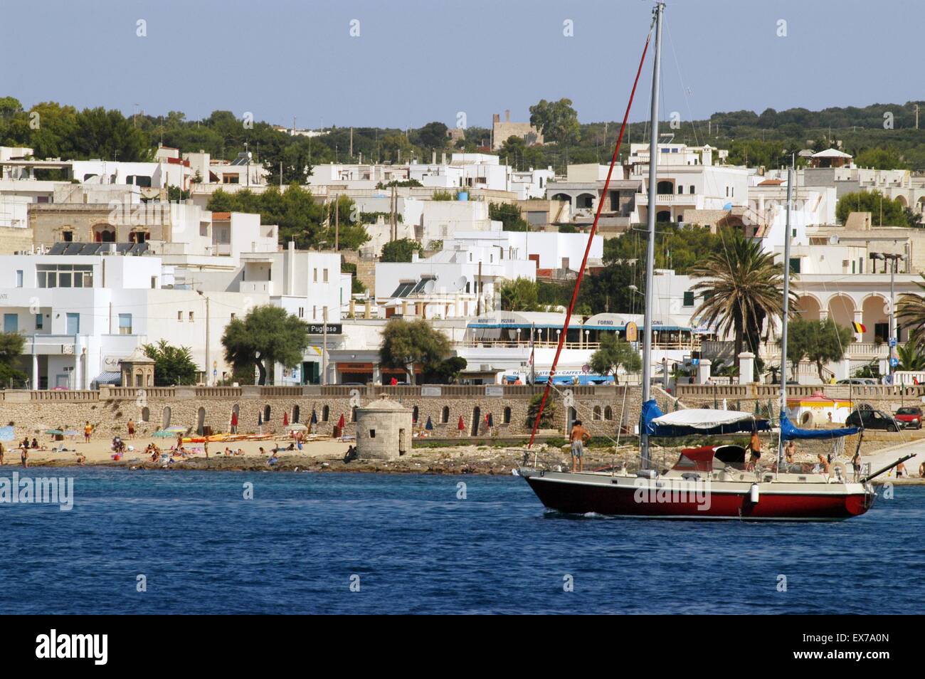 L'Italia, Regione Puglia, Santa Maria di Leuca, estrema frontiera orientale dell'Italia Foto Stock