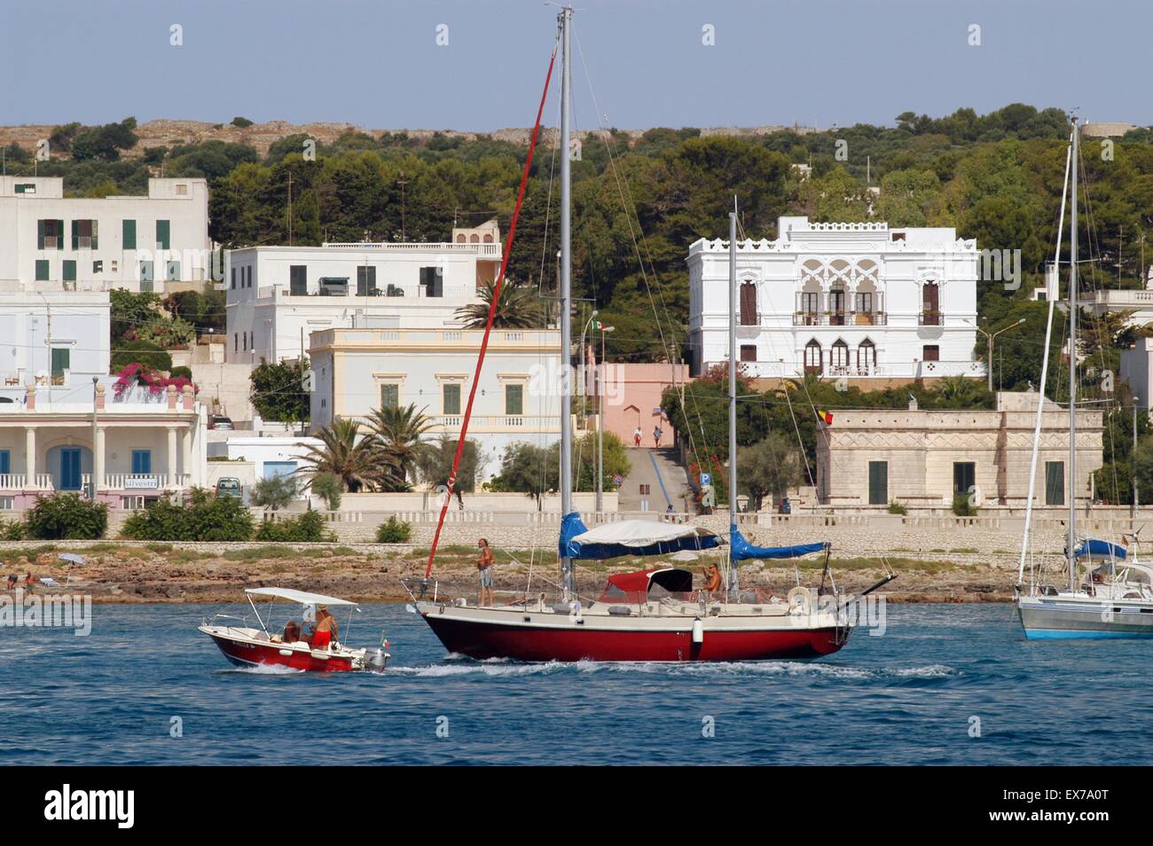 L'Italia, Regione Puglia, Santa Maria di Leuca, estrema frontiera orientale dell'Italia Foto Stock