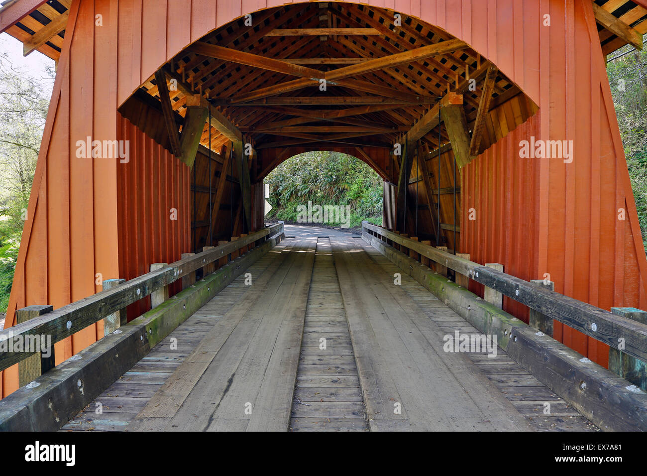 Yachats ponte coperto, Yachats, Oregon, Stati Uniti d'America Foto Stock