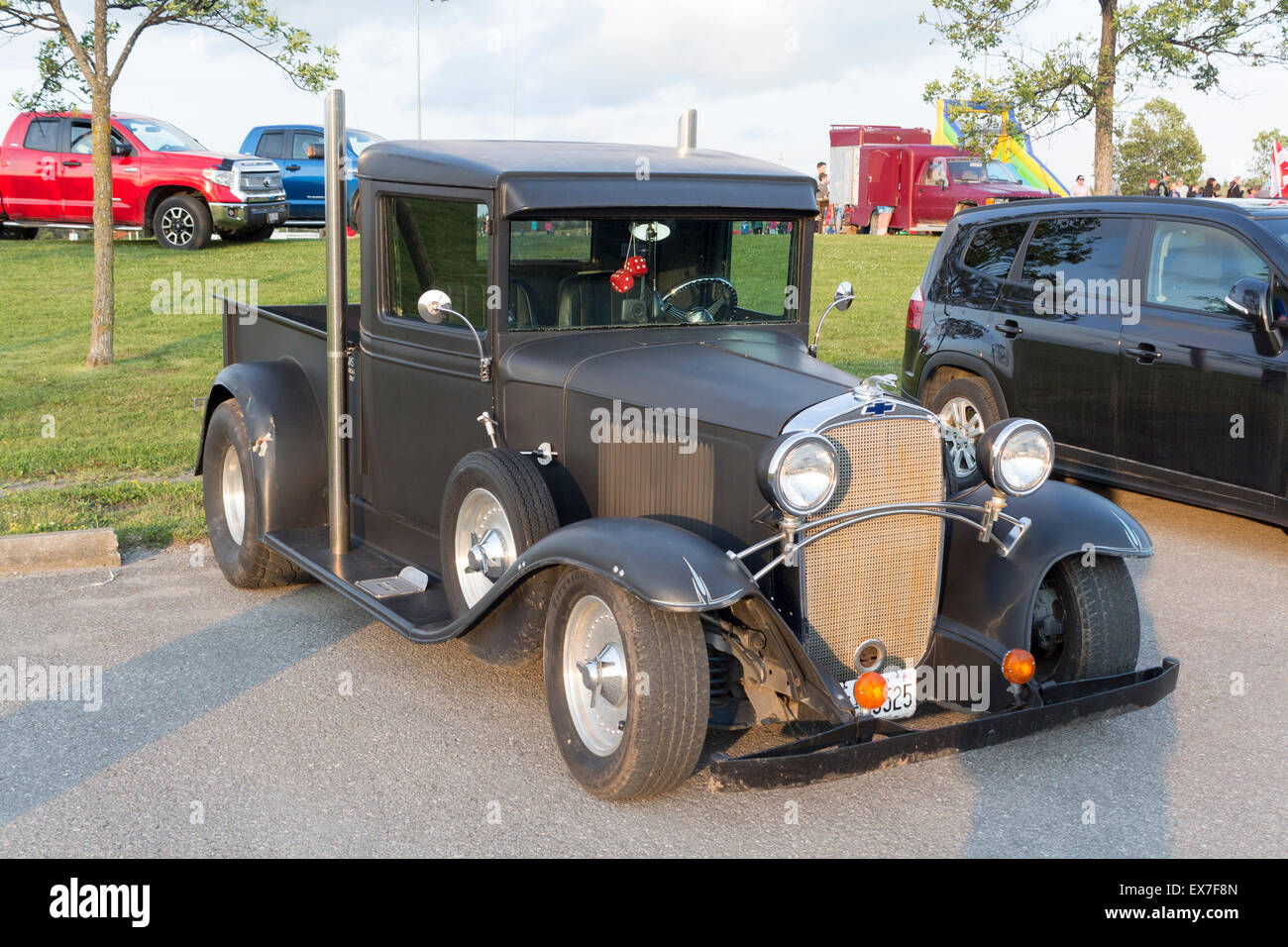 Antique Chevrolet carrello presso l'auto show di Lindsay, Ontario Canada durante il giorno Foto Stock