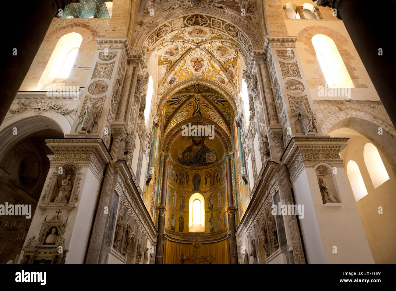 Cattedrale-basilica di Cefalù, Sicilia, Italia Foto Stock