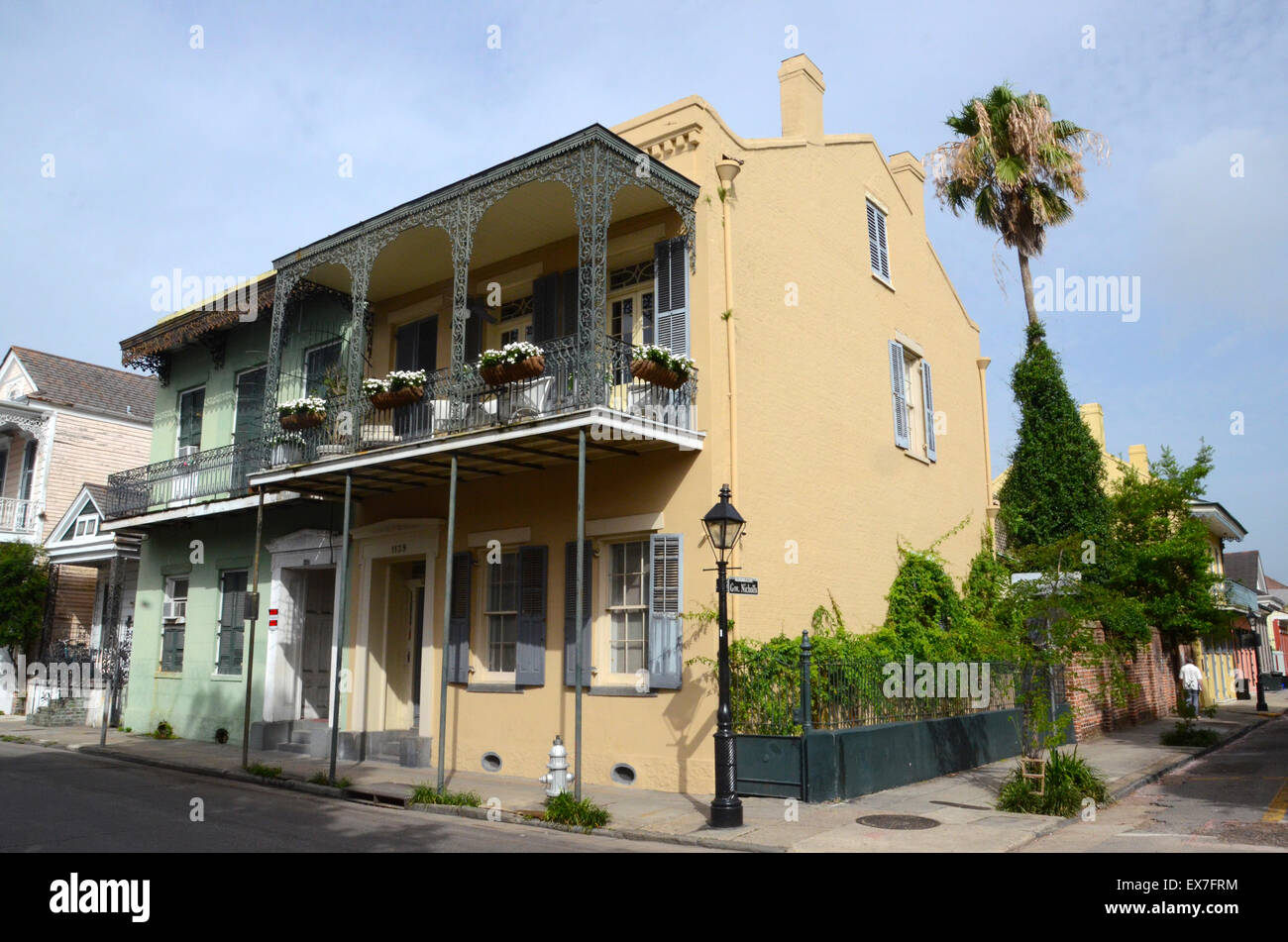 Le case del quartiere francese di new orleans Foto Stock