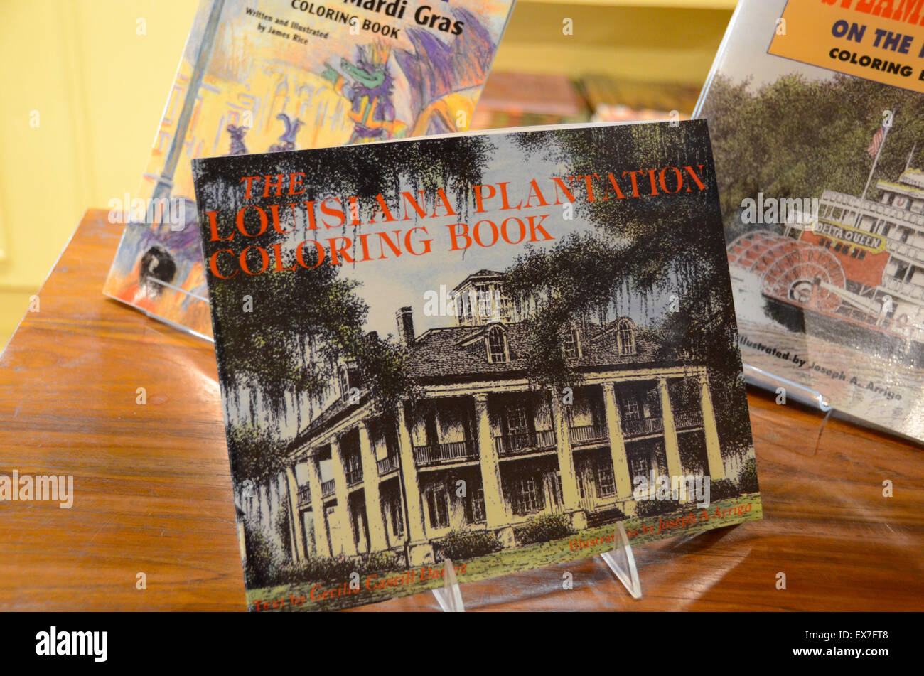 Louisiana plantation libro da colorare Foto Stock