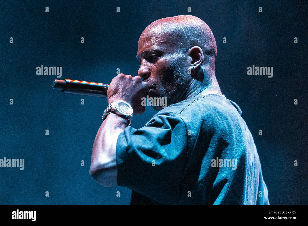 Mosca, Russia - 18 settembre, 2014 : Concerto del rapper famosi Earl Simmons noto come DMX alla Glavclub (ora Yotaspace) nightclub Foto Stock