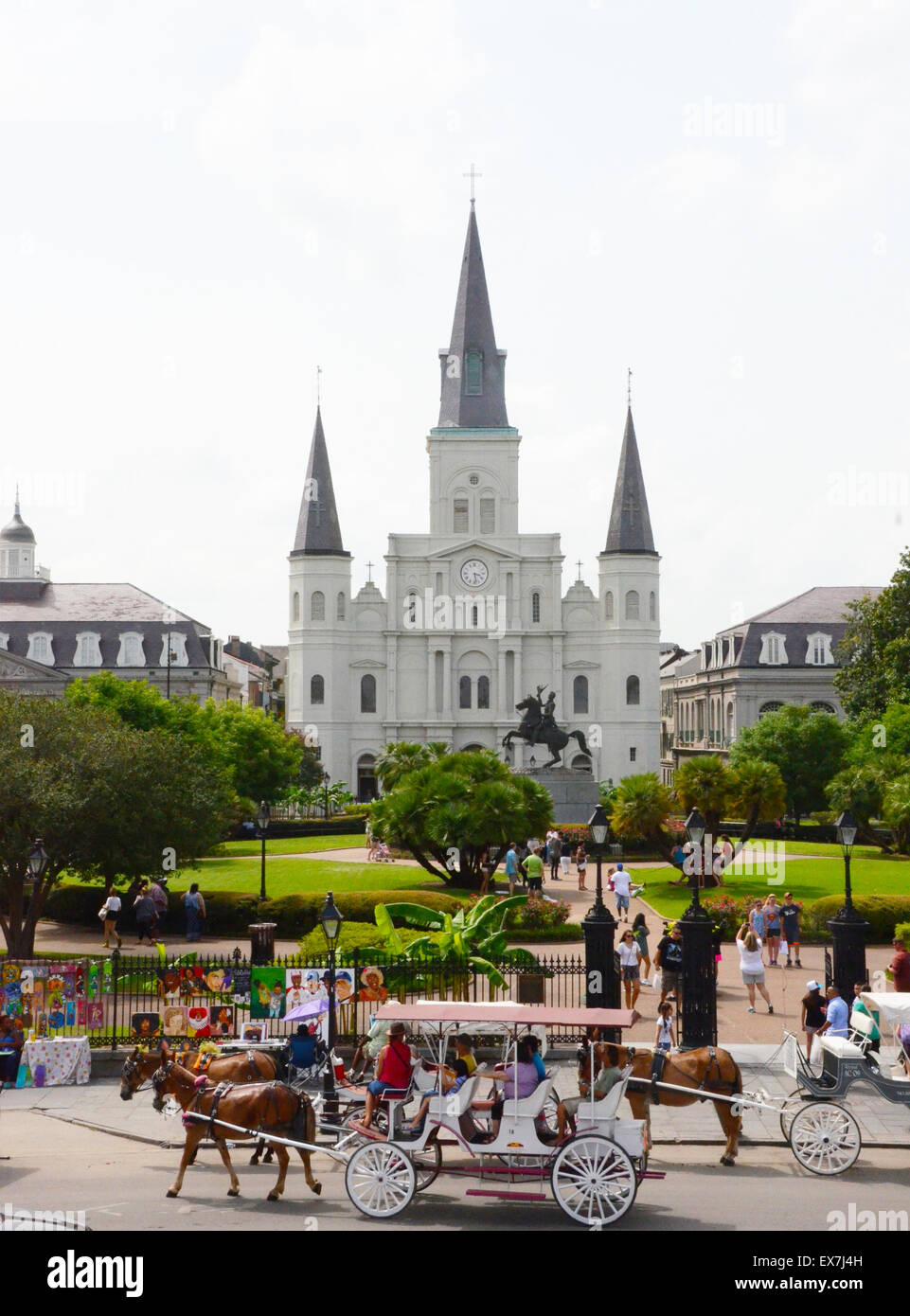 Cattedrale di Saint Louis a New Orleans, Louisiana Foto Stock