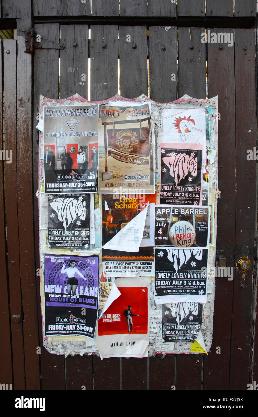 Live music poster volantini francese st new orleans Foto Stock