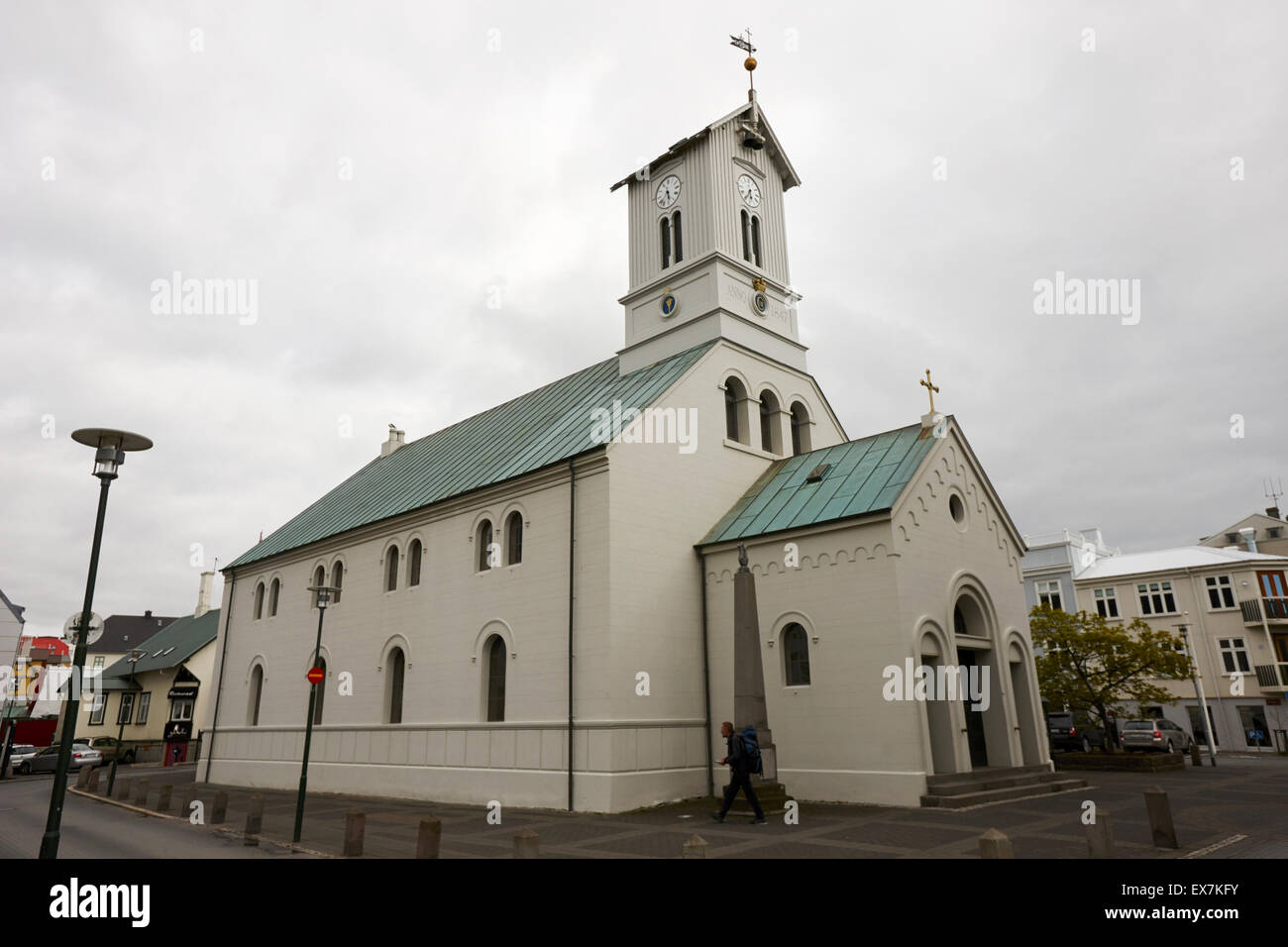 Reykjavik chiesa cattedrale Islanda Foto Stock