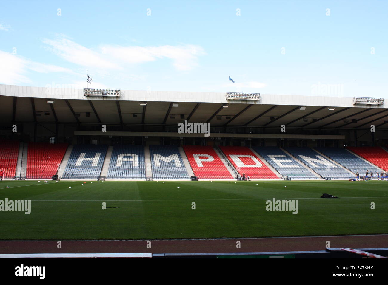 Hampden Park, Glasgow, stadio nazionale scozzese Foto Stock