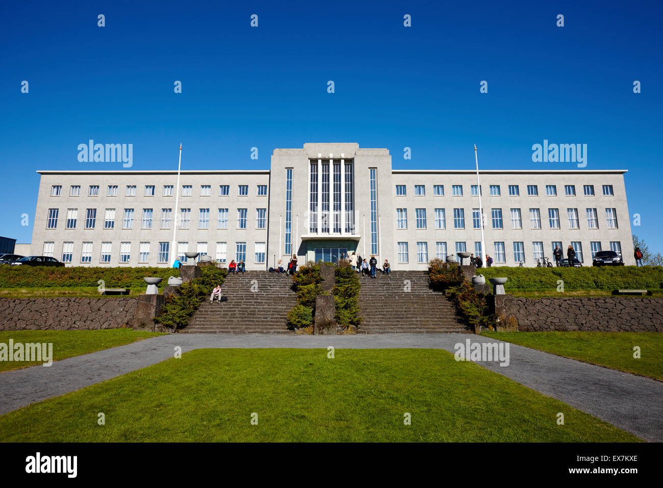 Università di Islanda edificio principale Reykjavik Islanda Foto Stock