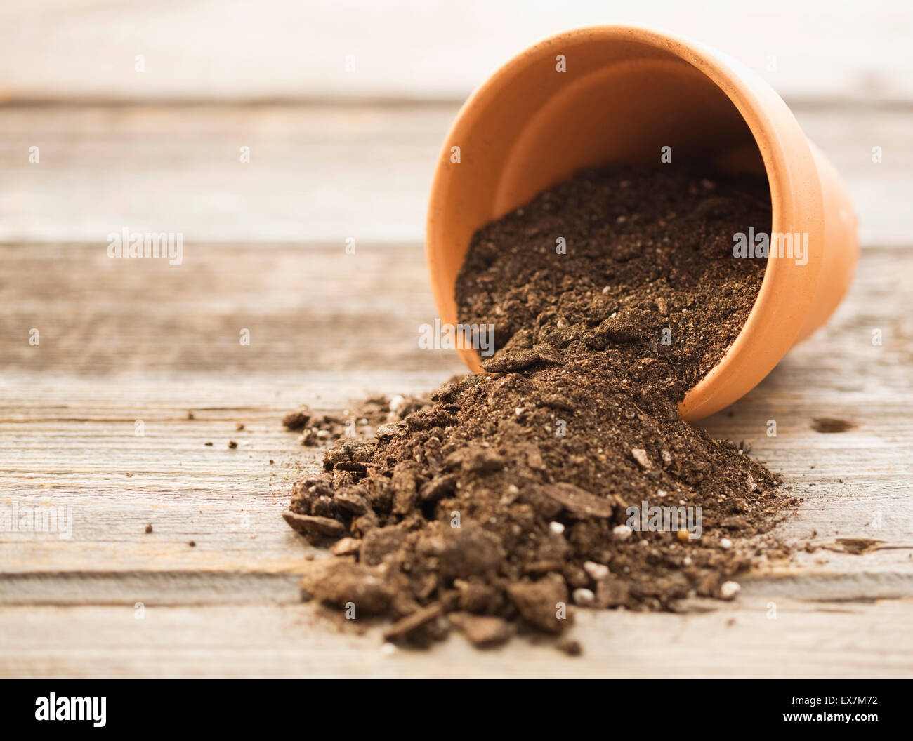 Close up della pentola ribaltata Foto Stock