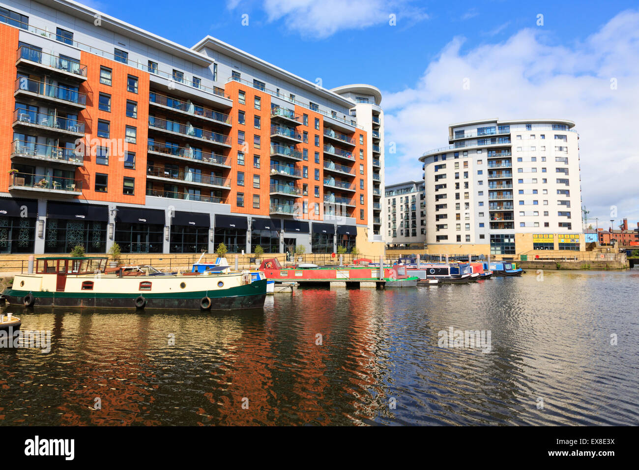 Clarence Dock, Fiume Aire, Leeds, Yorkshire, Inghilterra Foto Stock