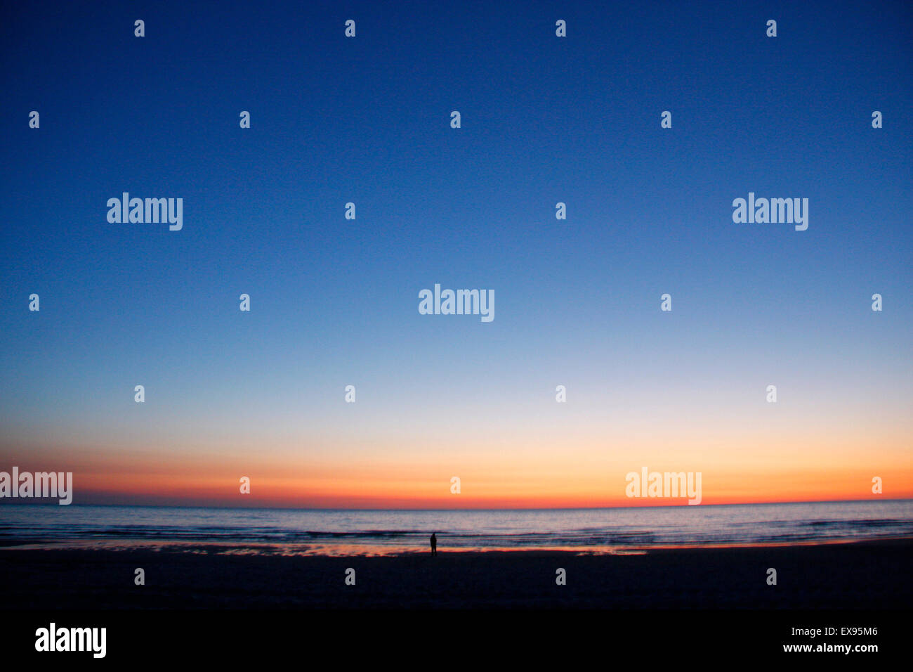 Sonnenuntergang, Nordsee, Sylt. Foto Stock