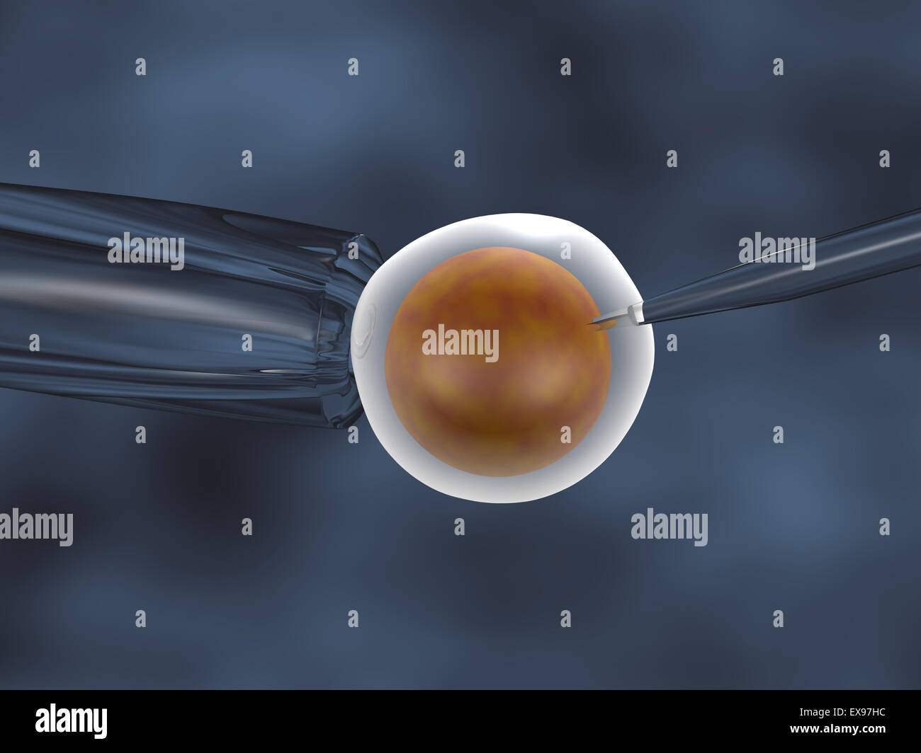 3D illustrazione di un saggio in vitro del saggio di clonazione. Foto Stock